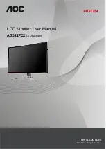 Предварительный просмотр 1 страницы AOC AGON AG322FCX User Manual