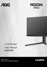 AOC AGON PRO AG274QS User Manual preview