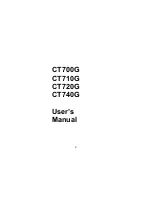 Preview for 1 page of AOC CT700G User Manual