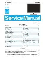 Предварительный просмотр 1 страницы AOC E2041S Service Manual