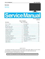 Предварительный просмотр 1 страницы AOC e2060Swd Service Manual