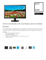 AOC e2060Swda Datasheet preview