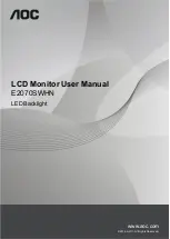 AOC E2070SWHN User Manual предпросмотр