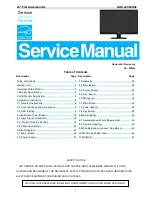 Preview for 1 page of AOC e2250Sh Service Manual