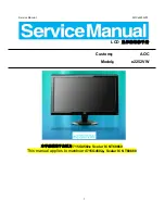 Предварительный просмотр 1 страницы AOC E2252VW Service Manual