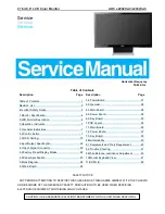 Предварительный просмотр 1 страницы AOC E2262VWH Service Manual