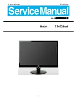 Предварительный просмотр 1 страницы AOC e2460Swd Service Manual