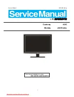 Preview for 1 page of AOC e941 Series Service Manual