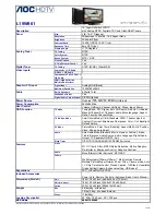 AOC Envision L19W961 Datasheet preview