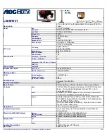 Preview for 1 page of AOC Envision LE46H051 Datasheet