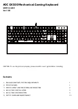 AOC GK500 User Manual preview