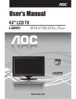 Preview for 1 page of AOC L42H831 User Manual