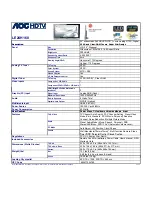 AOC LE24H168 Datasheet предпросмотр