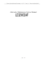 Preview for 1 page of AOC LE32W334F Maintenance Service Manual