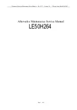 Предварительный просмотр 1 страницы AOC LE50H264 Maintenance Service Manual