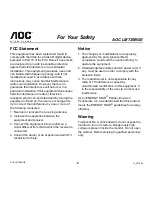 Preview for 2 page of AOC LM720BGE User Manual