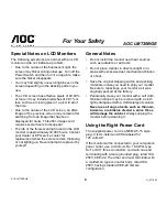 Preview for 4 page of AOC LM720BGE User Manual