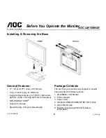 Preview for 5 page of AOC LM720BGE User Manual