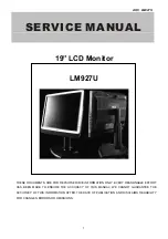 Preview for 1 page of AOC LM927U Service Manual