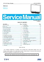 Preview for 1 page of AOC M19W531 Service Manual