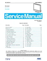 Preview for 1 page of AOC N32W551T Service Manual