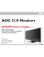 Предварительный просмотр 1 страницы AOC Q2963PM Quick Manual