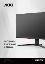 AOC U28G2AE User Manual preview