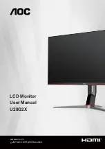 AOC U28G2X User Manual preview