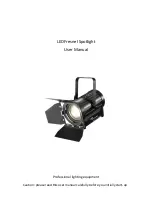 Aolait LED Fresnel Spotlight User Manual предпросмотр