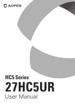 AOpen 27HC5UR User Manual предпросмотр