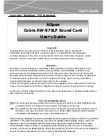 AOpen Cobra AW-870LP User Manual preview