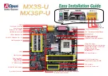 AOpen MX3S-U Easy Installation Manual предпросмотр