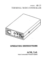 Предварительный просмотр 1 страницы AOR AR-21 Operating Instructions Manual