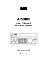 AOR AR6000 Operating Manual preview