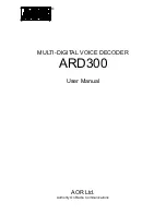 Предварительный просмотр 1 страницы AOR ARD300 User Manual