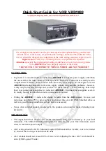 Preview for 1 page of AOR ARD9000 Quick Start Manual