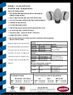 Preview for 2 page of AOSafety FLEXI-STAR Half Mask Respirator Specifications