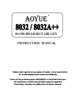 Предварительный просмотр 1 страницы aoyue 8032 Instruction Manual