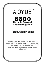 aoyue 8800 Instruction Manual предпросмотр