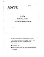 aoyue 937 Plus Instruction Manual preview