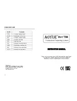 aoyue INT 738 Instruction Manual preview
