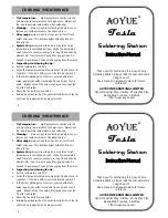 aoyue Tesla Series Instruction Manual preview