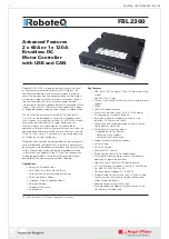 AP RoboteQ FBL2360A Manual preview