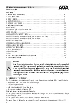 Предварительный просмотр 8 страницы APA 16496 Operating Instructions Manual