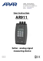 APAR AR911 User Instruction preview