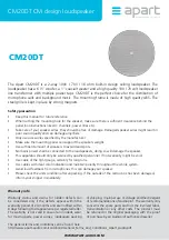 APART CM20DT Manual preview