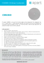 Preview for 1 page of APART CM608D Quick Start Manual