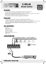 Предварительный просмотр 3 страницы APART E-VOL20 Manual