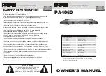 APART PA4060 Owner'S Manual preview