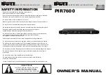 APART PIR7600 Owner'S Manual preview